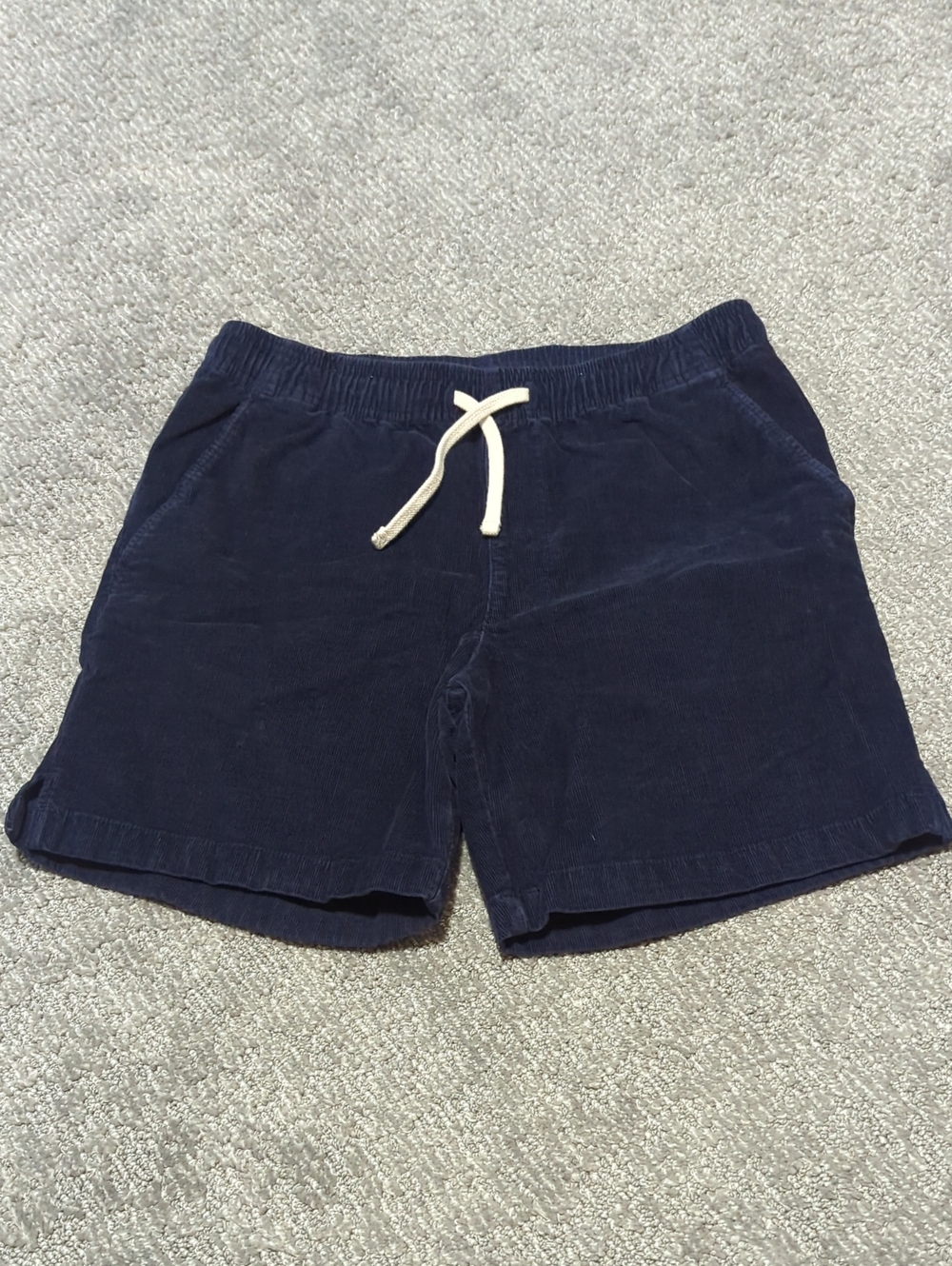 ROWM Men's Navy Drawstring Corduroy Shorts